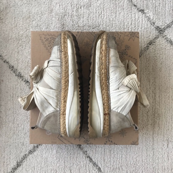 Free People Chapmin Espadrille Sneakers in Ivory Size 37 - Picture 4 of 11